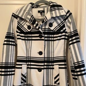 BCX White, Black & Gray Peacoat